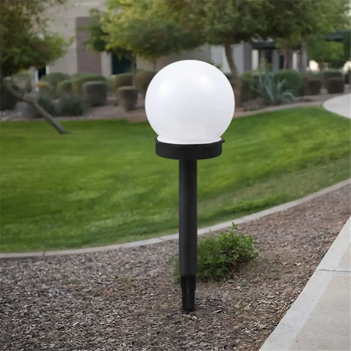 E-LIGHT ELIG-GLO-10CM-WH солнечные садовые шары — 3 шт. Photo 4