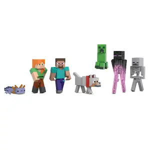 Action Figures Set MATTEL Minecraft World Builders Pack 7 figures, 3.25-inch, plastic, multicolour, ages 6+