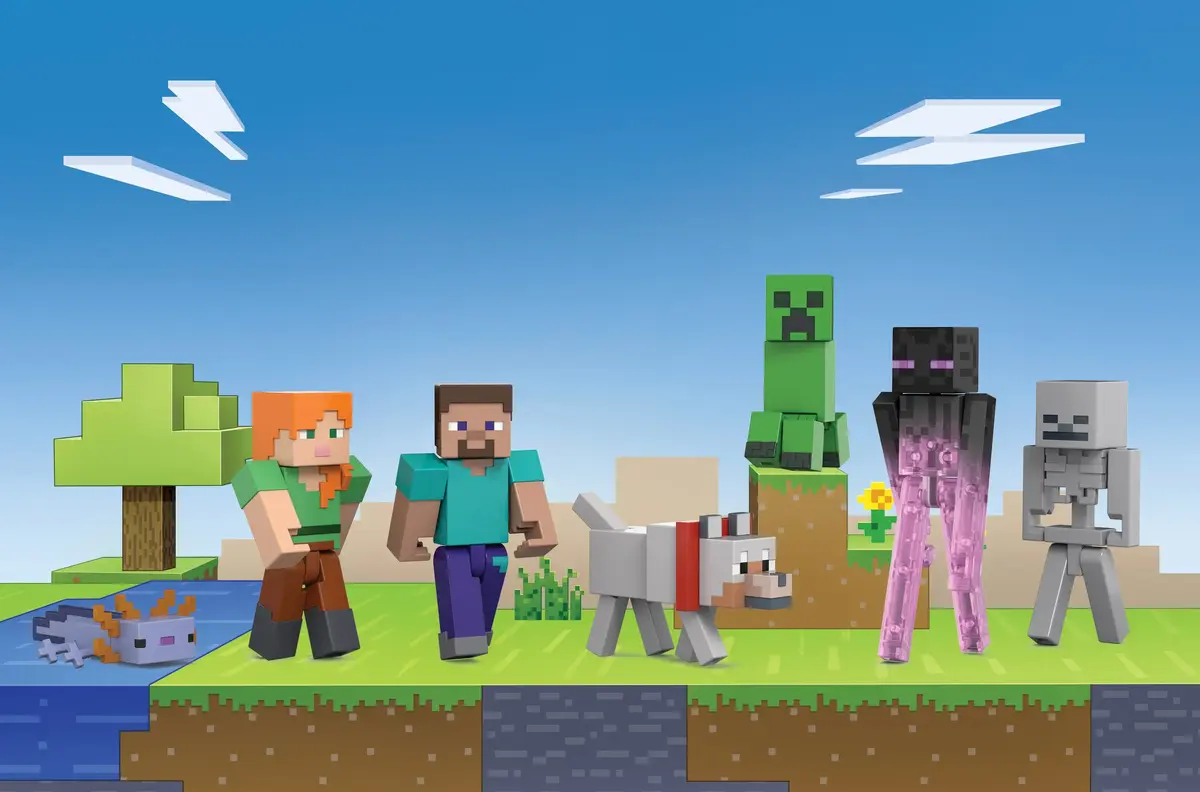 MATTEL Minecraft World Builders Pack — 7 figures 3.25" Photo 2