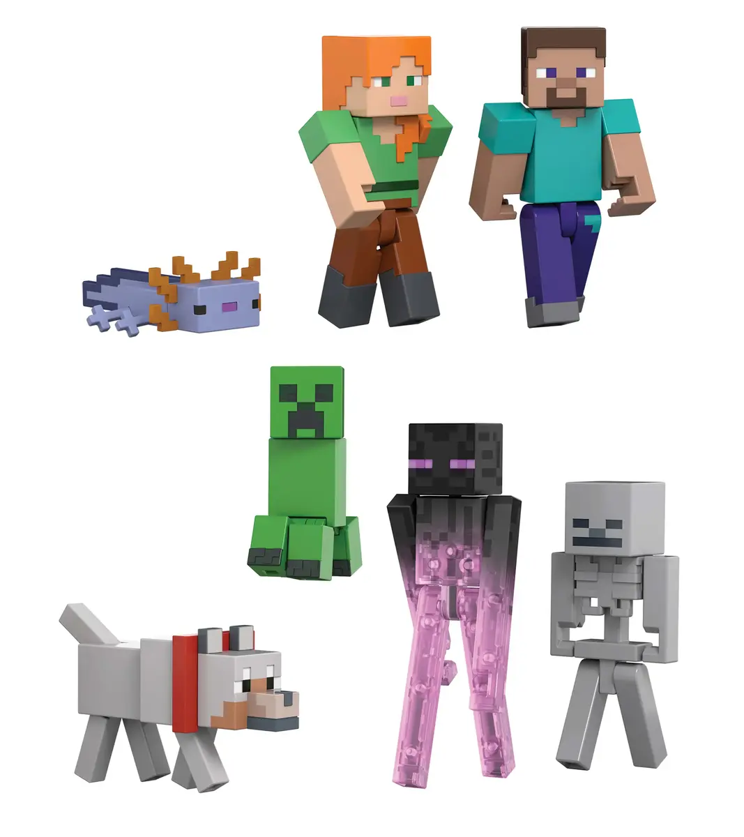 MATTEL Minecraft World Builders Pack — 7 figures 3.25" Photo 3