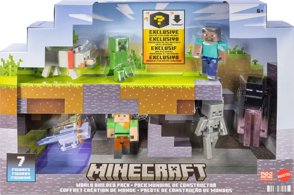 MATTEL Minecraft World Builders Pack — 7 figures 3.25" Photo 6