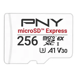 MicroSDXC atmiņas karte PNY microSD Express 256 GB UHS‑I Lasīšana 890 MB/s Rakstīšana 750 MB/s U3 V30