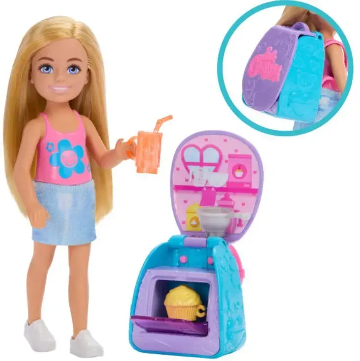 Mugursoma MATTEL Barbie Chelsea JBF46 ar kaķēnu Photo 4