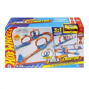 Hot Wheels Car Track Creator JDW39 customizable track pieces set for building and modifying toy race tracks