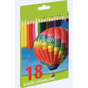 Colored Pencil Set Grand INIONL — 18 colors, wooden artist pencils, single-core
