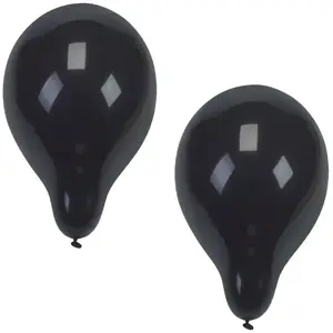 Balloons 25 cm Papstar 10 pcs Black - latex party balloons, 25cm diameter, pack of 10