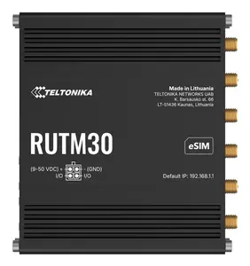 Промышленный 5G-маршрутизатор Teltonika RUTM30, двухдиапазонный Wi-Fi 5, Gigabit Ethernet, черный