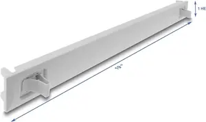 Blind panel DELOCK 67274 — ABS grey rack accessory, 1-piece