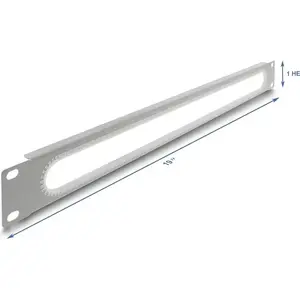 Cable grommet DELOCK 67276 for 19-inch panels with edge protection, grey