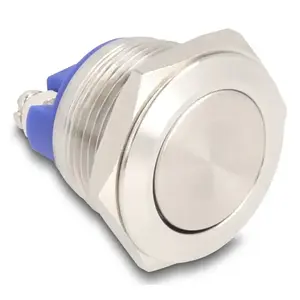 Pushbutton switch DeLOCK 22040 2P Nickel Stainless steel 250V 5A