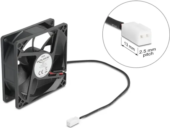 DELOCK korpusa ventilators 8 cm (80