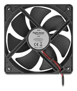DELOCK 67292 Computer Case Fan 120 mm Black, Ball Bearing, 5 V DC, Airflow 1.73 m³/h