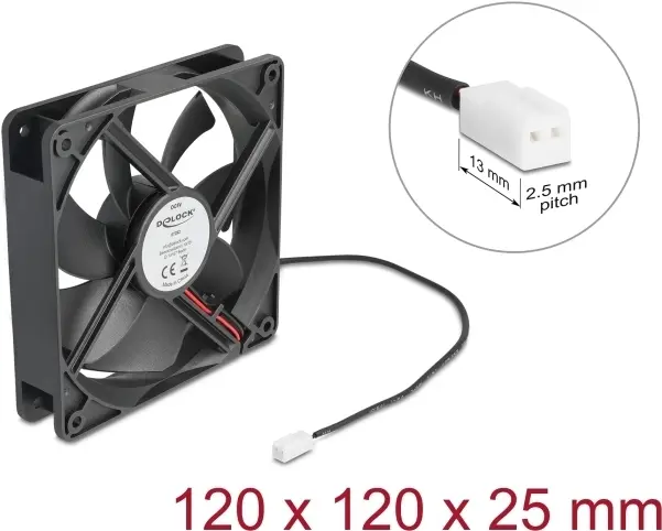 DELOCK 67292 Datora korpusa ventilators 120