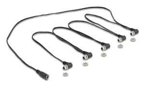 Power cable DELOCK 90122, 0.762 m, DC connectors 5.5×2.1 mm ↔ 5×5.5×2.1 mm, 48 V 5 A