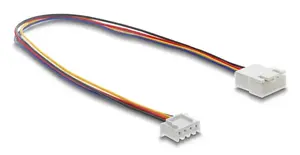 Cable extension DELOCK 90868 for computer cooling systems, PVC sleeve, 1.3 mm diameter, multicolour