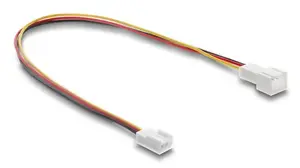 Cable extension DELOCK 90870 for computer cooling systems, PVC, Ø 1.3 mm, black/red/white/yellow