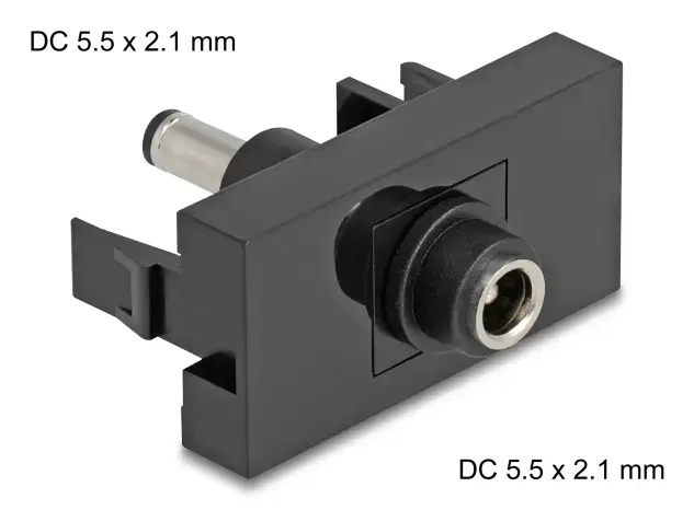 DeLOCK Easy 45 kontaktligzda DC melna Photo 2