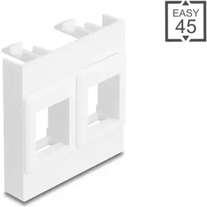 Wall plate module frame DELOCK Easy 45, 2x keystone holders, 45×45 mm