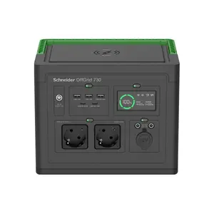 Portable power station Schneider Electric PPS730-GR 738 Wh lithium-ion, 2 Schuko AC outlets, AC/DC outputs