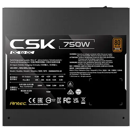 Antec SIGNATURE CSK750DC EC Power Supply Unit Photo 2