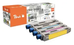 Ink Cartridge Multi Pack PEACH PT1212 Compatible for OKI – Standard Yield Black, Blue, Purple, Yellow (4 pcs)