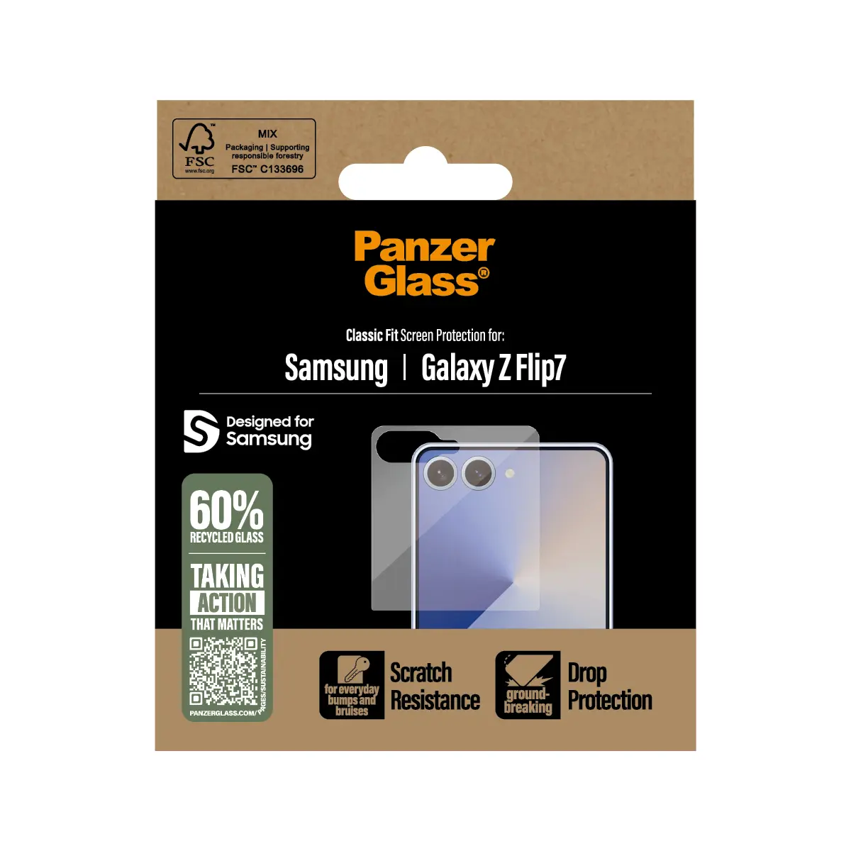Защитная пленка PanzerGlass Classic Fit для Samsung Galaxy Z Flip7 Photo 3