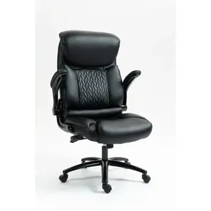 Biroja krēsls ActiveJet YK7406-1 — polsterēts sēdeklis un atzveltne, melns, atzveltnes 49×50 cm, sēdekļa platums 49 cm