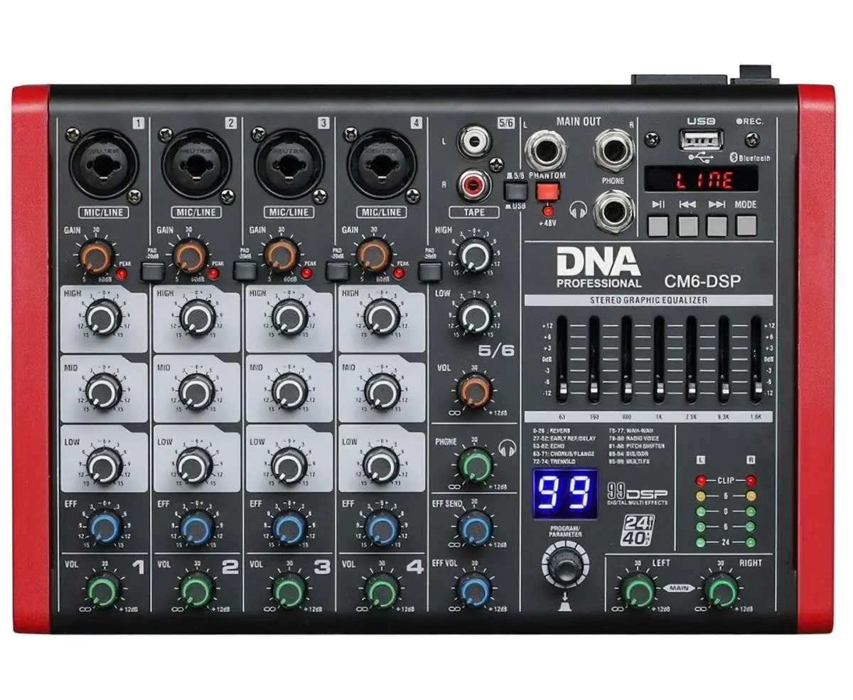 DNA CM6-DSP audio mikseris ar USB