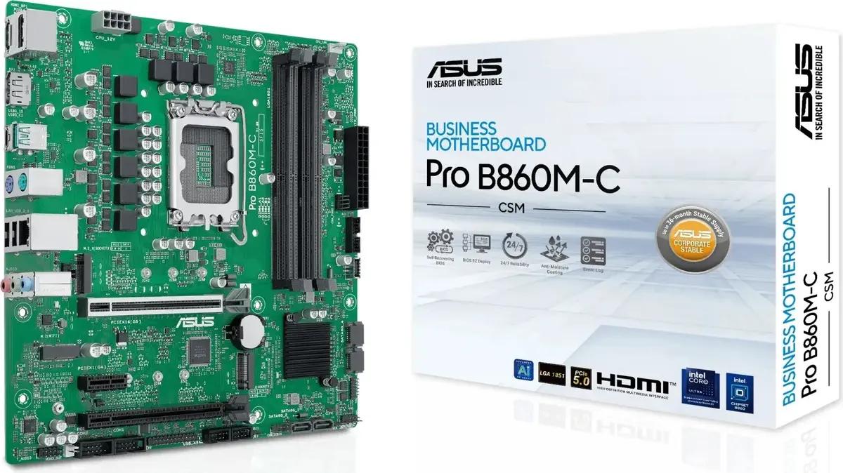 ASUS PRO B860M-C-CSM Micro ATX Mātesplate