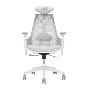 PC gaming chair Asus ROG Destrier Ergo Core White — mesh seat, max load 136 kg, width 720 mm, depth 840 mm, height 129–137.5 cm
