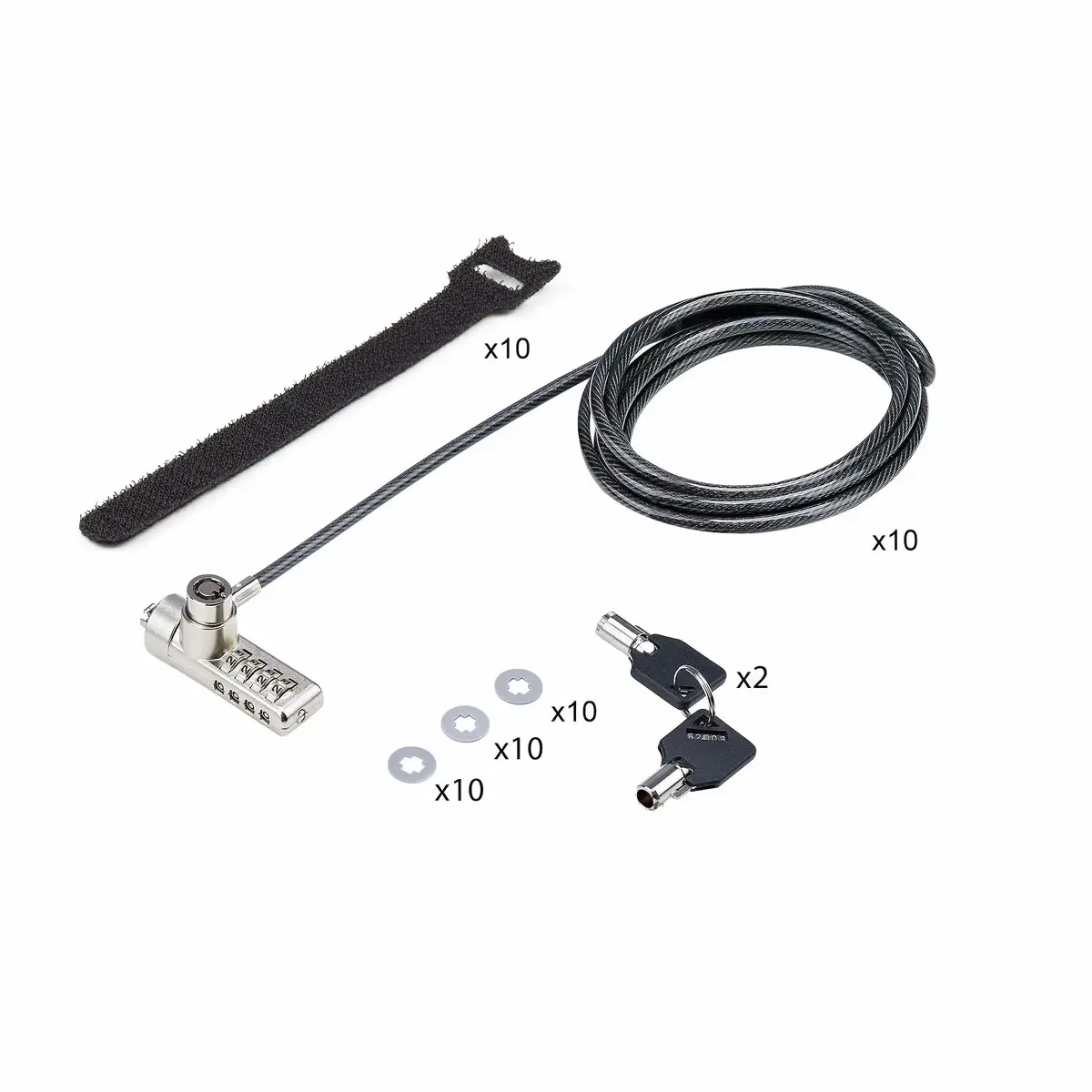 StarTech DUALKA10-LAPTOP-LOCK Klēpjdatoru drošības slēdzene Photo 10