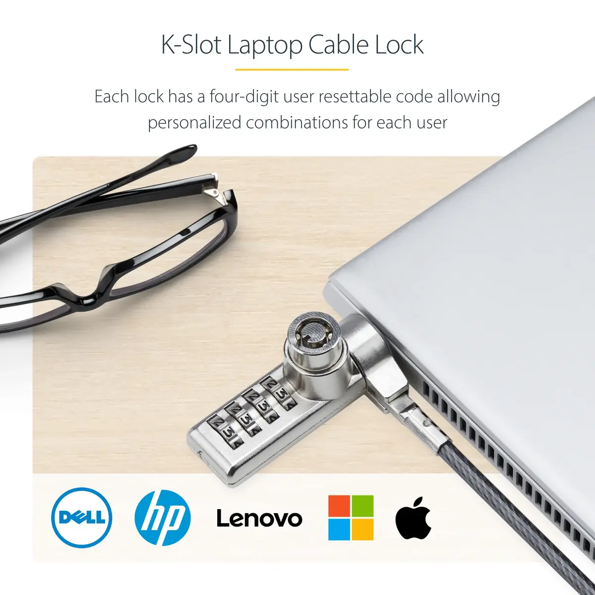 StarTech DUALKA10-LAPTOP-LOCK Klēpjdatoru drošības slēdzene Photo 11