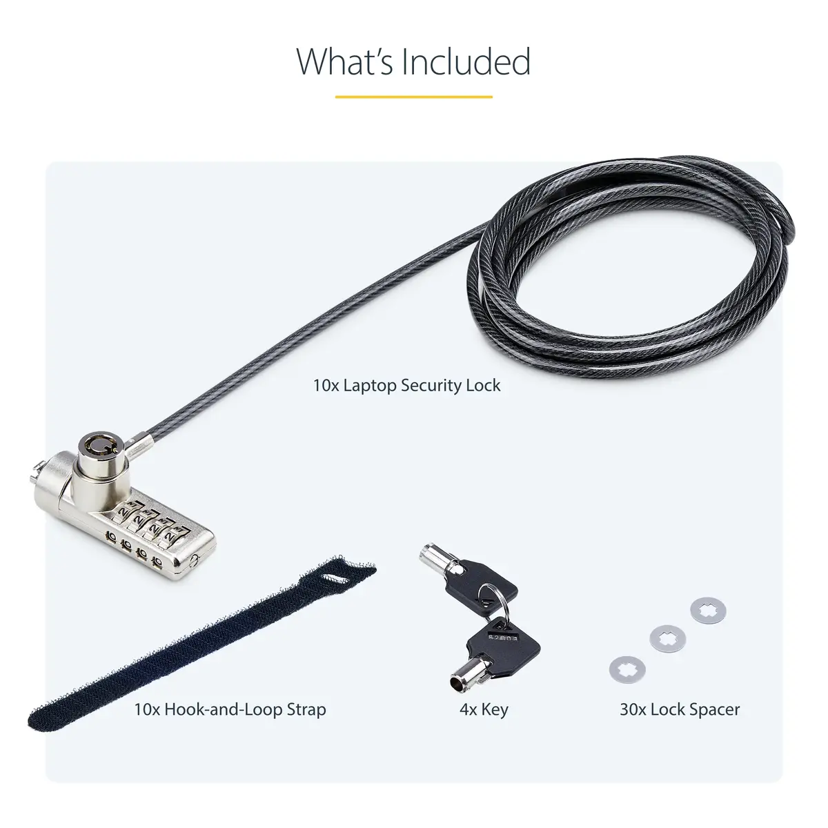 StarTech DUALKA10-LAPTOP-LOCK Klēpjdatoru drošības slēdzene Photo 16