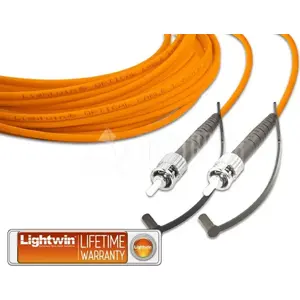 Network Cable Lightwin LSP-50 ST-ST2 Simplex LWL Patch Cable ST-ST OM2 2.0m