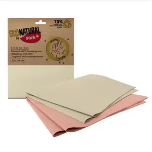 Набор микрофибровых салфеток York Drāniņa Eco Hypoallergenic 2 шт, многоразовые, мягкие для поверхностей