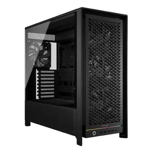 PC Midi Tower case CORSAIR FRAME 5000D RS — Black, ATX/EATX support, 3x140 mm front fans, tempered glass, 250×556×542 mm