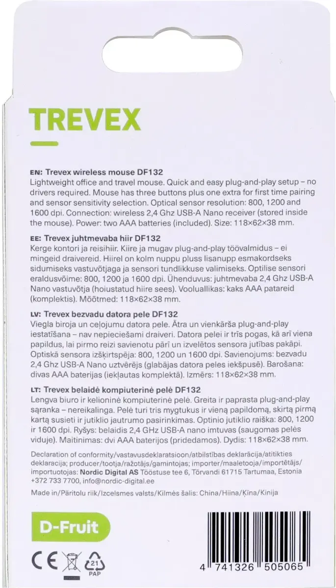 Беспроводная мышь D-Fruit Trevex DF132 Photo 4