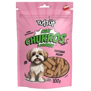 Лакомство для собак TufTuf Mini Churros с птицей 100 г — мини‑запечённые гипоаллергенные безглютеновая упаковка