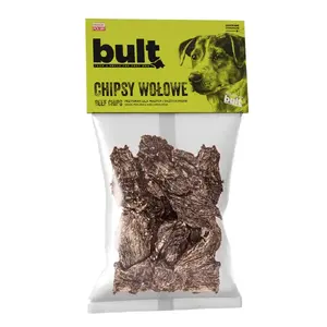 Лакомство для собак BULT Beef Chips 150 г — монопротеиновое гипоаллергенное угощение из говядины, саше 150 г