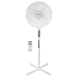 Standing fan ESPERANZA EHF007WW — 40 cm blade, 3 speeds, 45 W, height adjustable, oscillation, remote, white