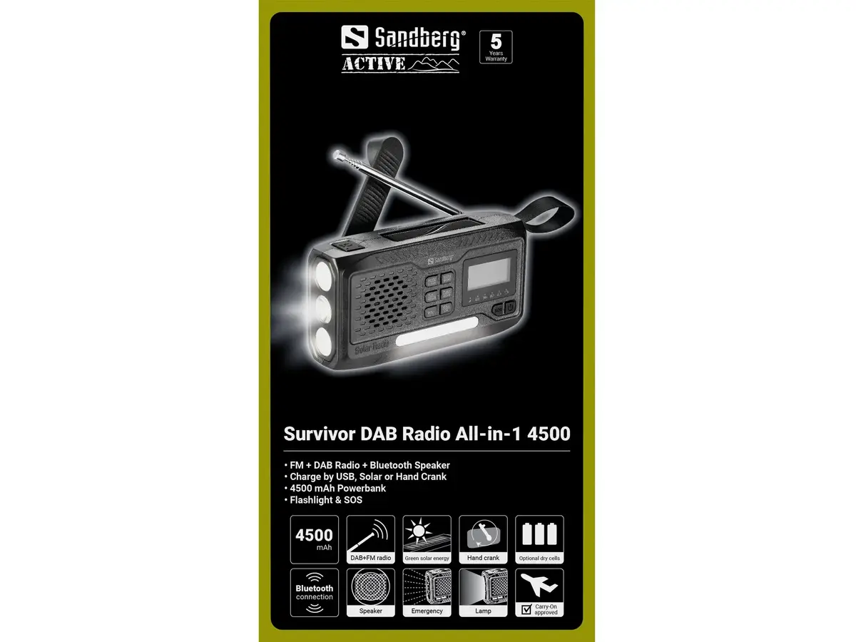 SANDBERG Survivor DAB Radio All-in-1 4500 Photo 4