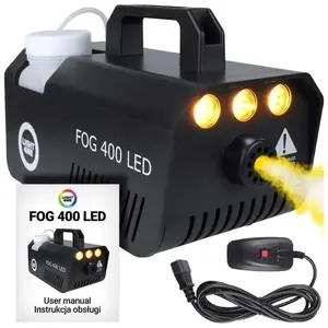 Fog machine Light4Me FOG 400 LED 400W compact design, 400 W fogger with LED