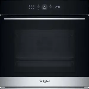 Elektriskā cepeškrāsns Whirlpool WOI5S8HM1SXA iebūvējama 73 l melna un nerūsējošais tērauds ar skārienvadību pašattīrīšanos tvaiku un grilu