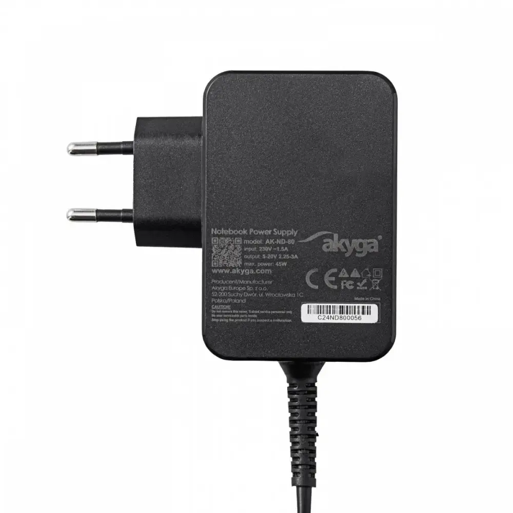 Akyga AK-ND-80 адаптер питания 45W 20V Photo 2