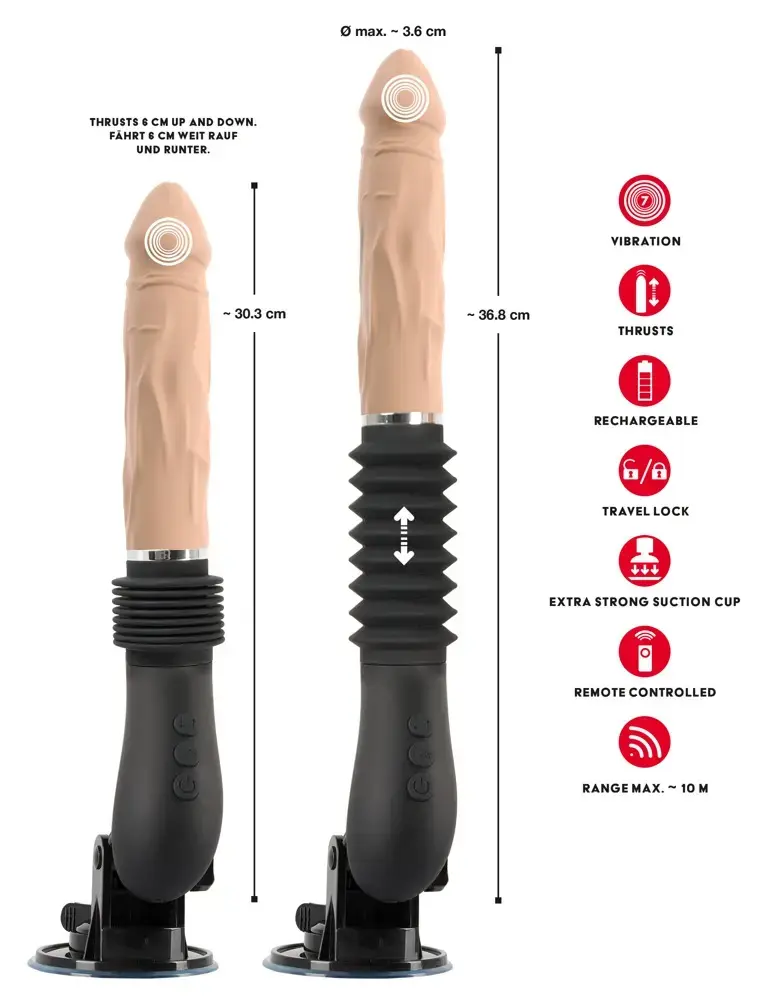 you2toys RC Fucking Machine 3 — траcтвующий вибратор Photo 11