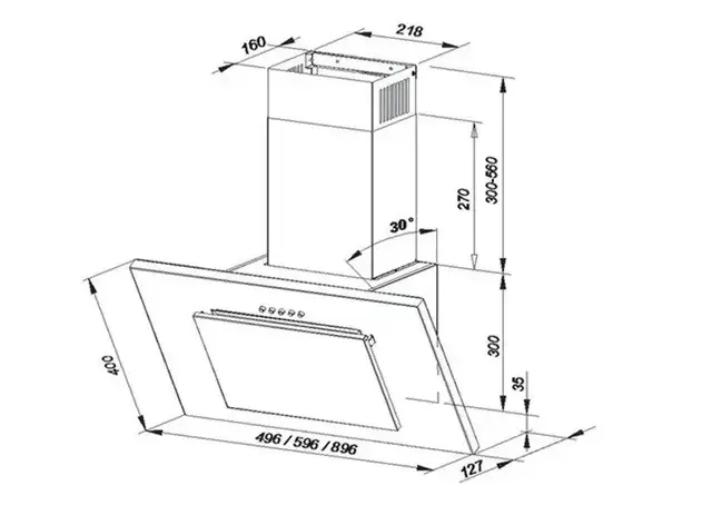 MAAN Vertical PG 60 chimney cooker hood Photo 3