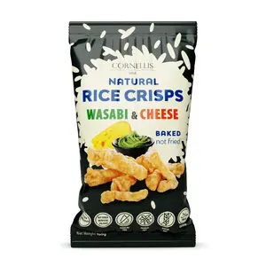 Rīsu uzkoda Cornellis 1888 wasabi siera garša 150 g – kraukšķīgas rīsu uzkodas