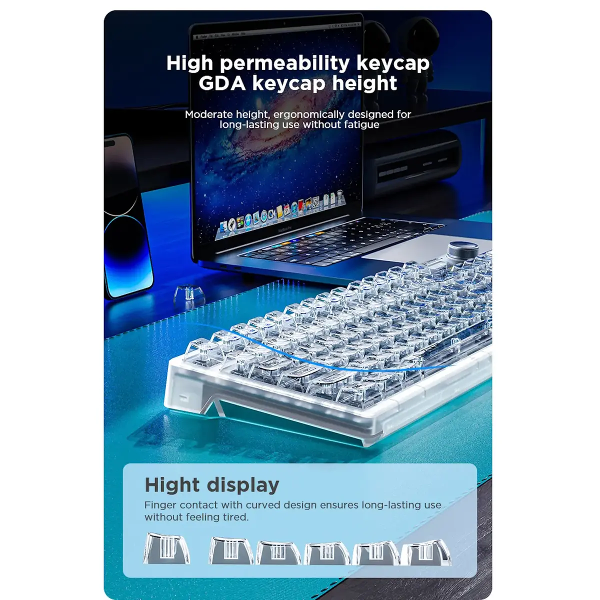 AULA F98 Pro mechanical wireless keyboard Photo 12