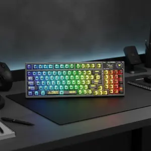 Mechanical Wireless Keyboard AULA F98 Pro — 99 keys, hot-swap, black