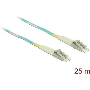 Сетевой кабель DELOCK LWL Кабель LC Duplex к LC Duplex Multimode OM3 25м Черный